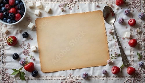 vintage-style recipe paper