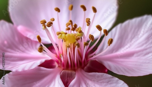 桜の花の中心部としべの美しいディテール photo