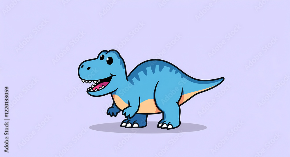 cheerful cartoon tyrannosaurus in a playful pose cheerful cartoon tyrannosaurus in a playful pose