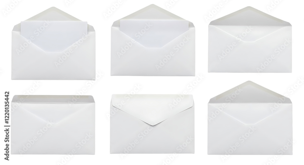 Blank White Envelopes Collection Stock Photo Blank White Envelopes Collection Stock Photo