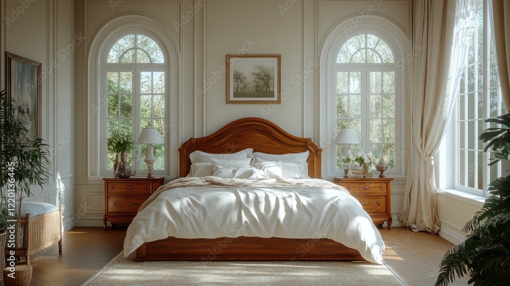 Serene Master Bedroom with Natural Light Serene Master Bedroom with Natural Light