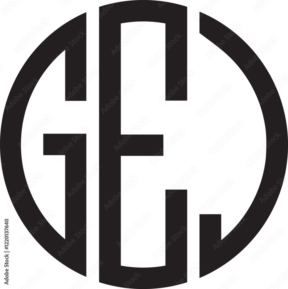Obraz premium GEJ Circle logo design.eps