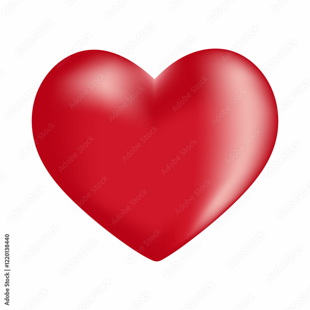 romantic icon red heart on white background love symbol romantic icon red heart on white background love symbol