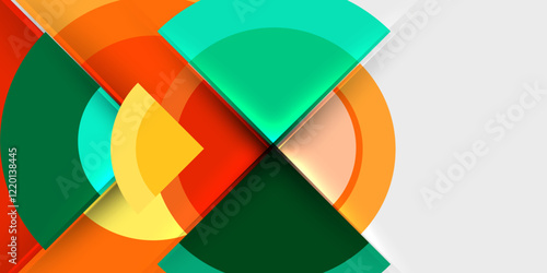 Target circle geometric abstract shapes. Vector Illustration For Wallpaper, Banner, Background, Card, Book Illustration, landing page