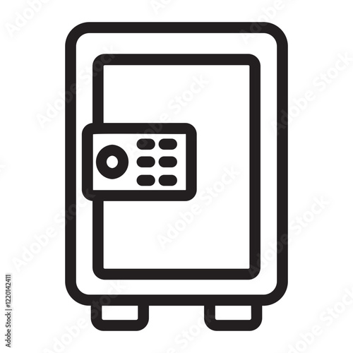 safebox line icon