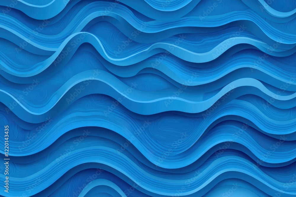 Soothing Seamless Blue Wave Patterns for Calm Atmosphere Soothing Seamless Blue Wave Patterns for Calm Atmosphere
