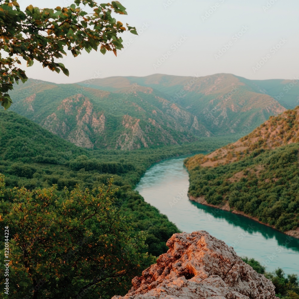 Majestic River Canyon Panorama Serene Landscape Photography Majestic River Canyon Panorama Serene Landscape Photography