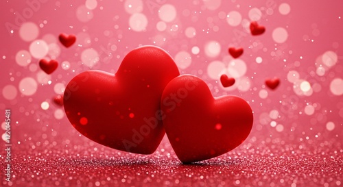 Valentine background with hearts