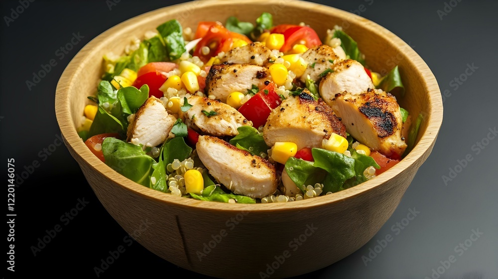 Chicken and quinoa salad with corn and tomatoes Chicken and quinoa salad with corn and tomatoes