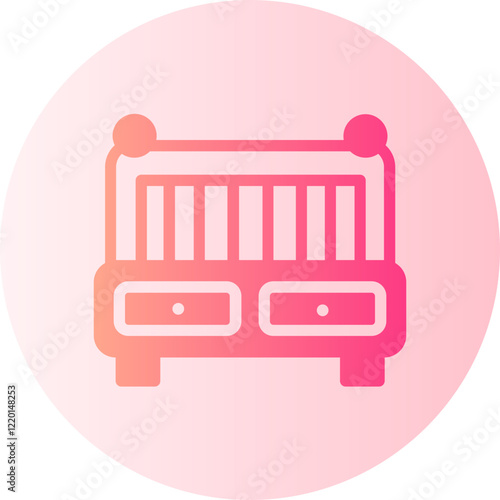 baby crib gradient icon