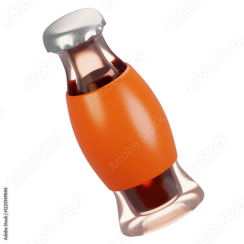 3d rendering summer season icon concept. 3d render cold drink icon