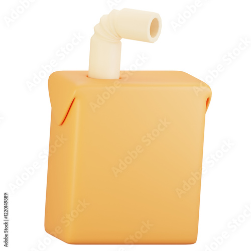 3d rendering summer season icon concept. 3d render juice icon