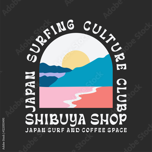 Wallpaper Mural Hand drawn Summer beach t shirt design, sunshine for beach side, palm tree side the ocean wave Torontodigital.ca