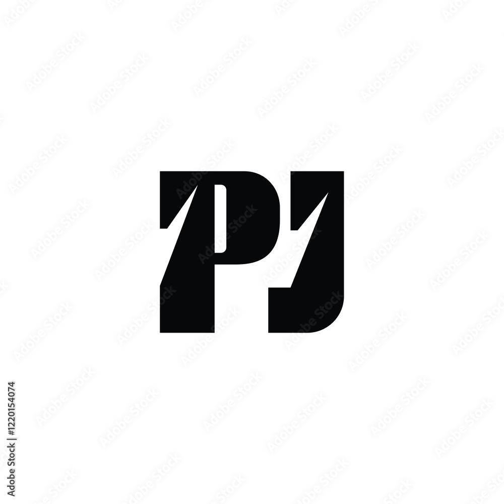 PJ monogram logo design letter text name symbol monochrome logotype alphabet character simple logo PJ monogram logo design letter text name symbol monochrome logotype alphabet character simple logo
