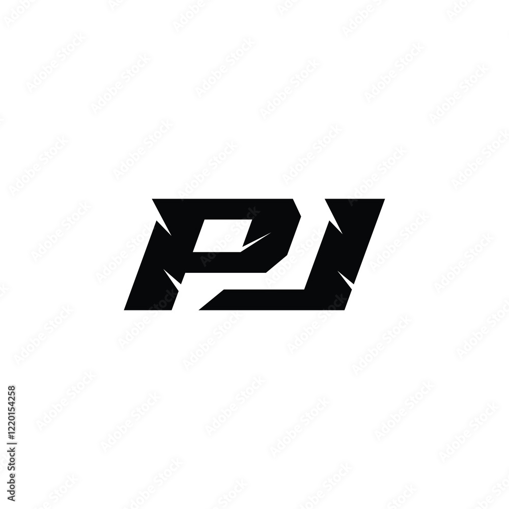 PJ monogram logo design letter text name symbol monochrome logotype alphabet character simple logo PJ monogram logo design letter text name symbol monochrome logotype alphabet character simple logo