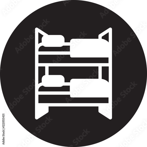 bunk bed glyph icon