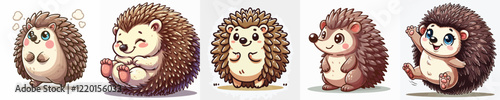 vector hedgehog acting cute and excited