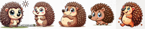 vector hedgehog acting cute and excited