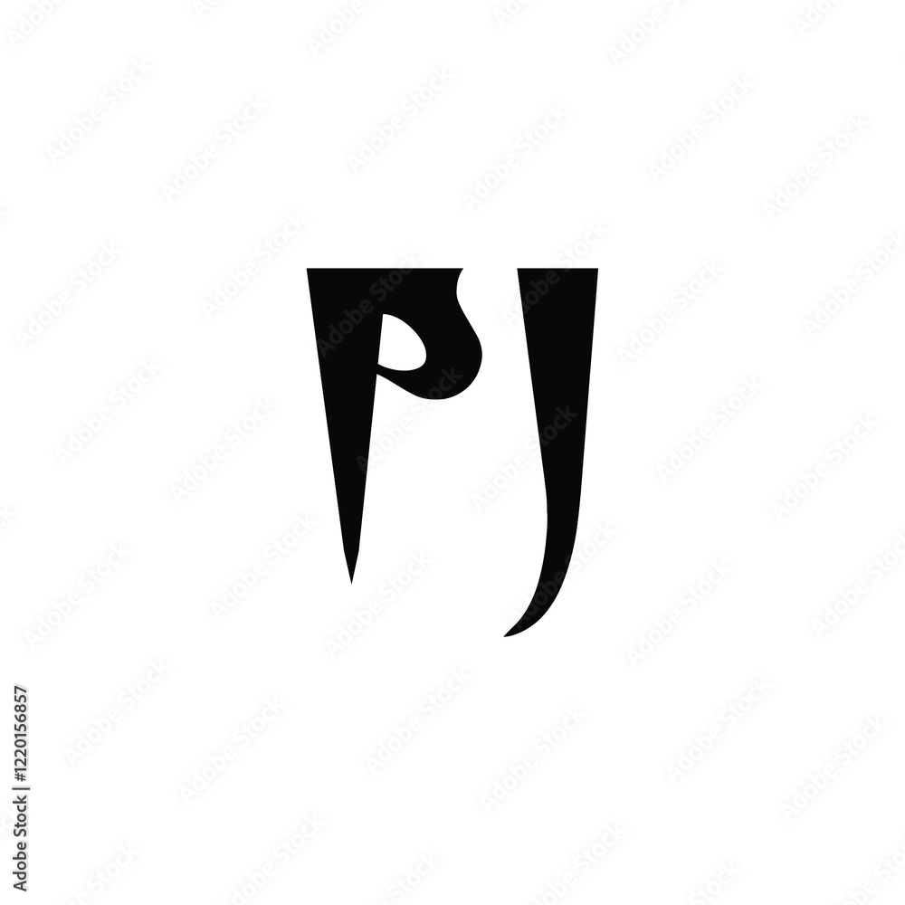 PJ monogram logo design letter text name symbol monochrome logotype alphabet character simple logo PJ monogram logo design letter text name symbol monochrome logotype alphabet character simple logo