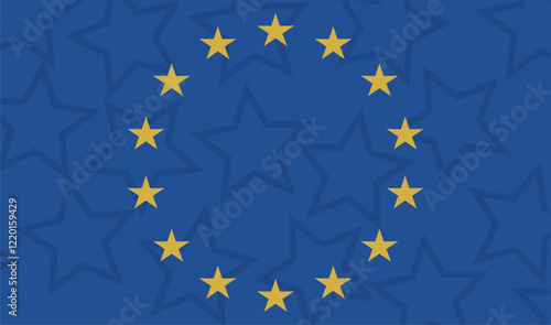 European logo background. European organization logo star circle