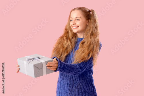 Happy beautiful young woman...