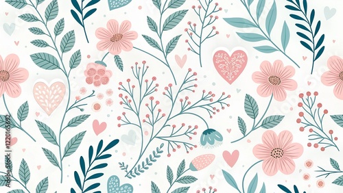 seamless pattern with flowers