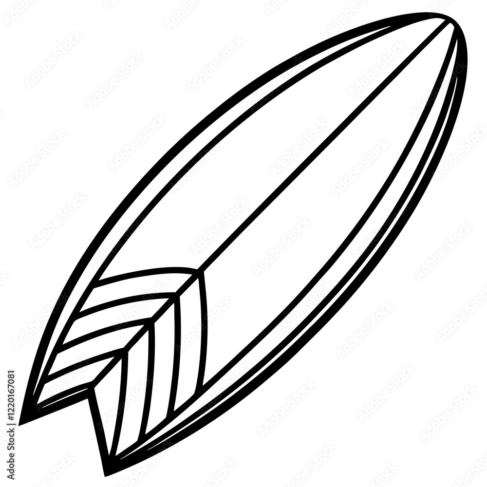 Surfboard Sketch Vector Design Surfboard Sketch Vector Design