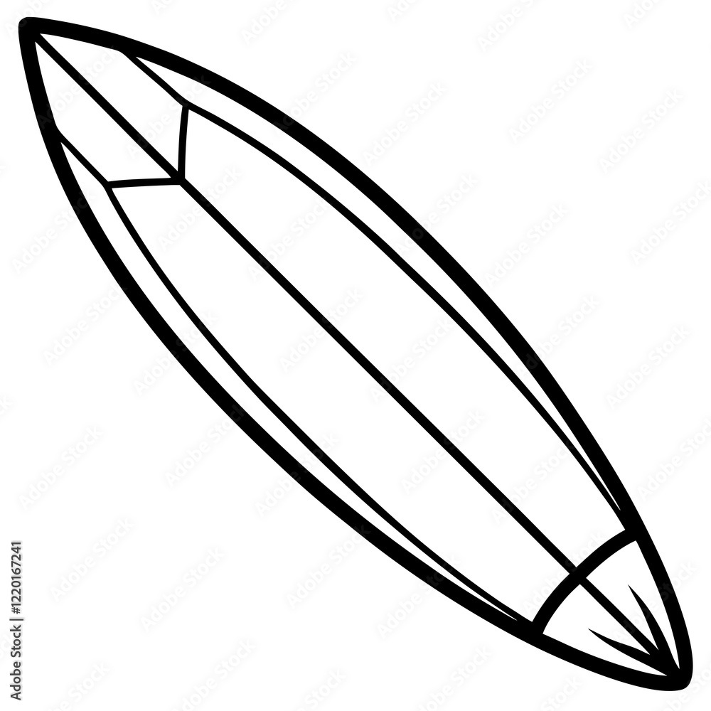 Surfboard Sketch Vector Design Surfboard Sketch Vector Design