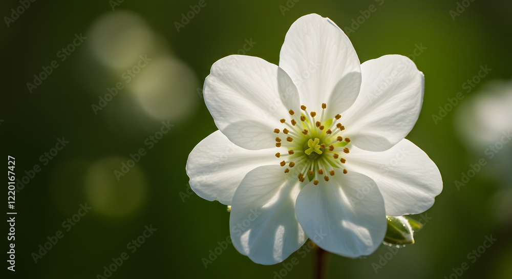 The Blossoming of White Flowers in Spring. The Blossoming of White Flowers in Spring.