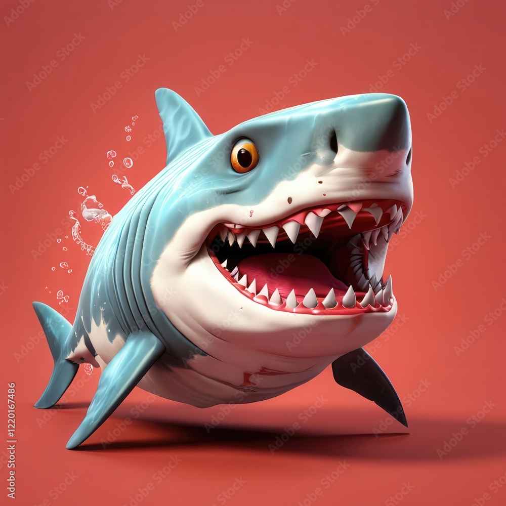 the AI Image Generator, Playful Cartoon Shark With Sharp Teeth the AI Image Generator, Playful Cartoon Shark With Sharp Teeth