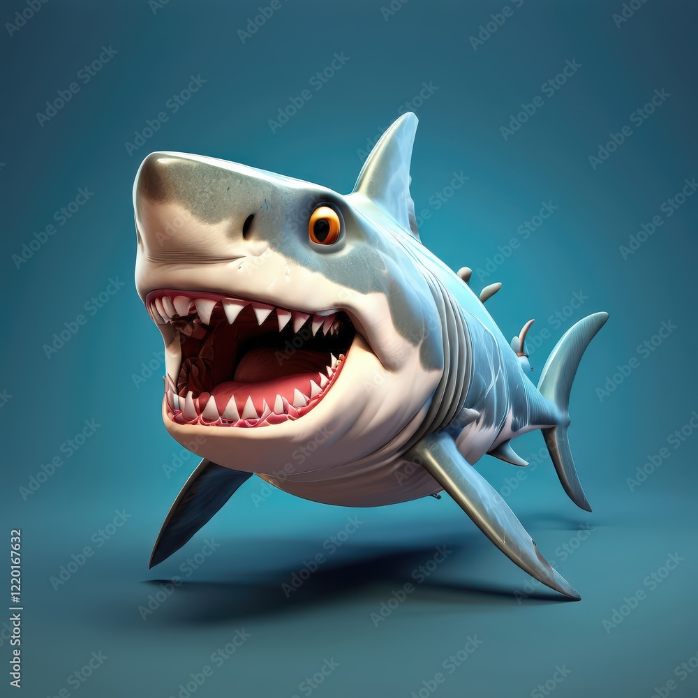 the AI Image Generator, Playful Cartoon Shark With Sharp Teeth the AI Image Generator, Playful Cartoon Shark With Sharp Teeth