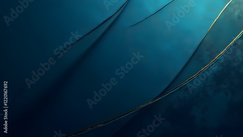 Luxurious Velvet Gradient Background Deep Teal to Midnight Blue with Gold Thread Details