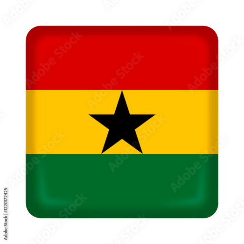 Ghana flag cube pin and badge