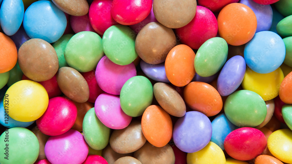Colorful Candy Coated Chocolate Sweets Background Colorful Candy Coated Chocolate Sweets Background