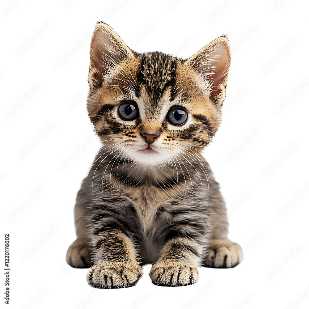 Obraz premium Innocent Kitten isolated on transparent background 