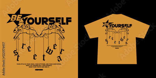 be yourself, streetwear Poster With Aesthetic Graphic Design for T shirt Street Wear and Urban Style