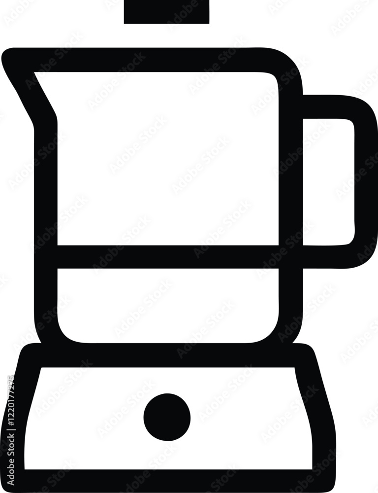 Minimalist Coffee Maker Icon Design for Kitchen Essentials Minimalist Coffee Maker Icon Design for Kitchen Essentials