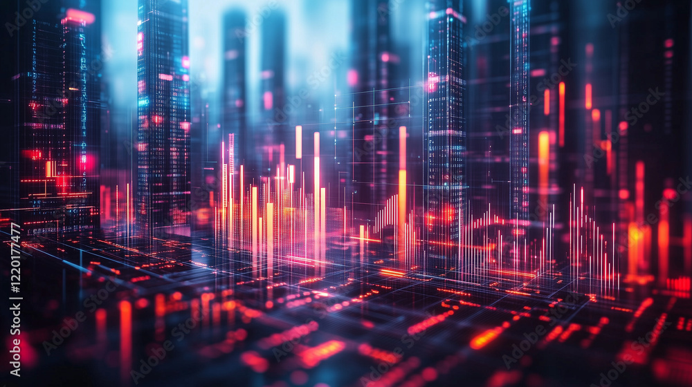 Cyberpunk Cityscape With Glowing Neon Lights Cyberpunk Cityscape With Glowing Neon Lights