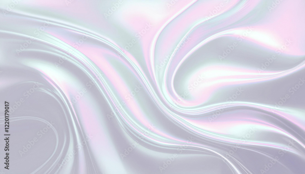 Elegant White Holographic Gradient Texture with Soft Iridescent Waves Elegant White Holographic Gradient Texture with Soft Iridescent Waves