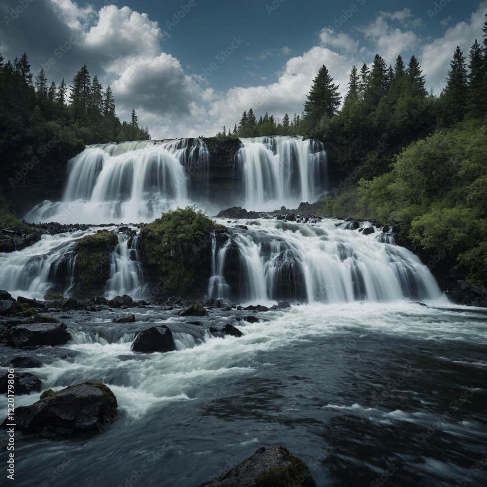 Fototapeta premium What would happen if a waterfall suddenly stopped flowing?