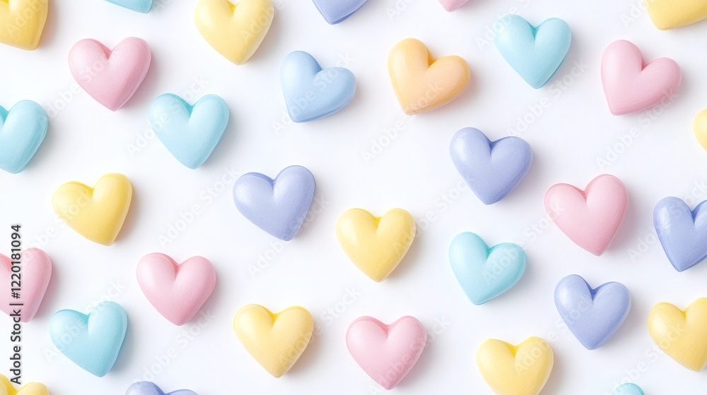 Pastel Hearts Pattern A Sweet and Romantic Background Pastel Hearts Pattern A Sweet and Romantic Background