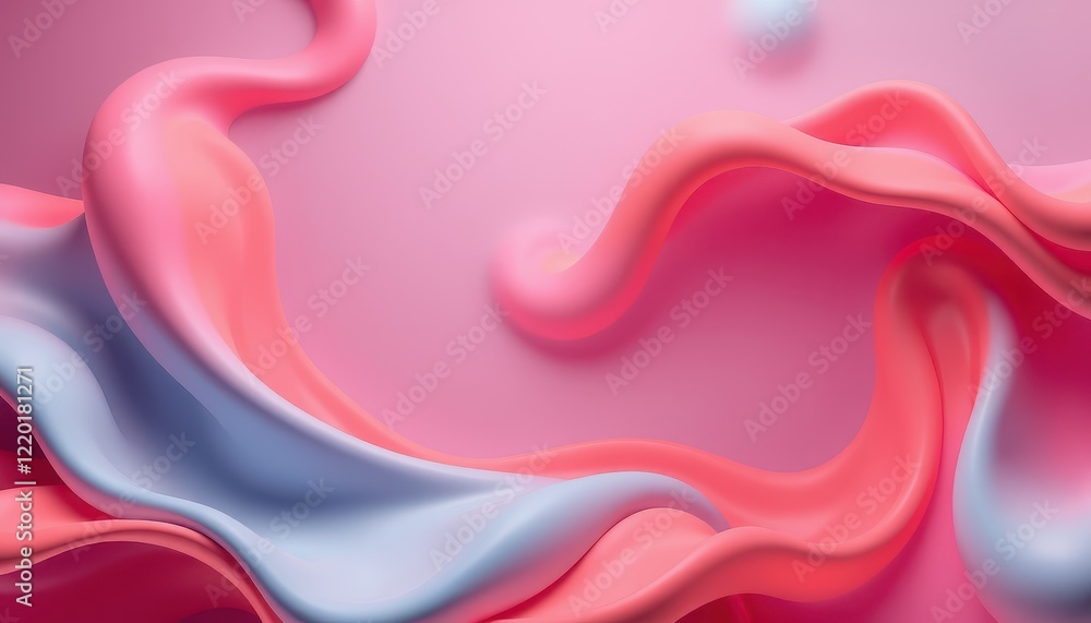Abstract Pink and Blue Swirling Fluid Design Abstract Pink and Blue Swirling Fluid Design
