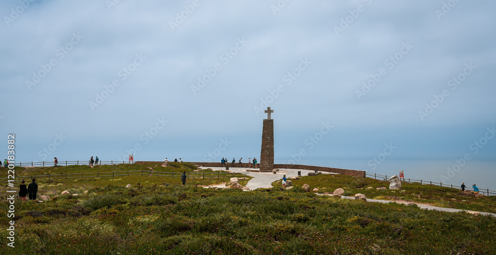 Fototapeta premium Cabo da Roca Monument and Surroundings with Atlantic Ocean View - Portugal