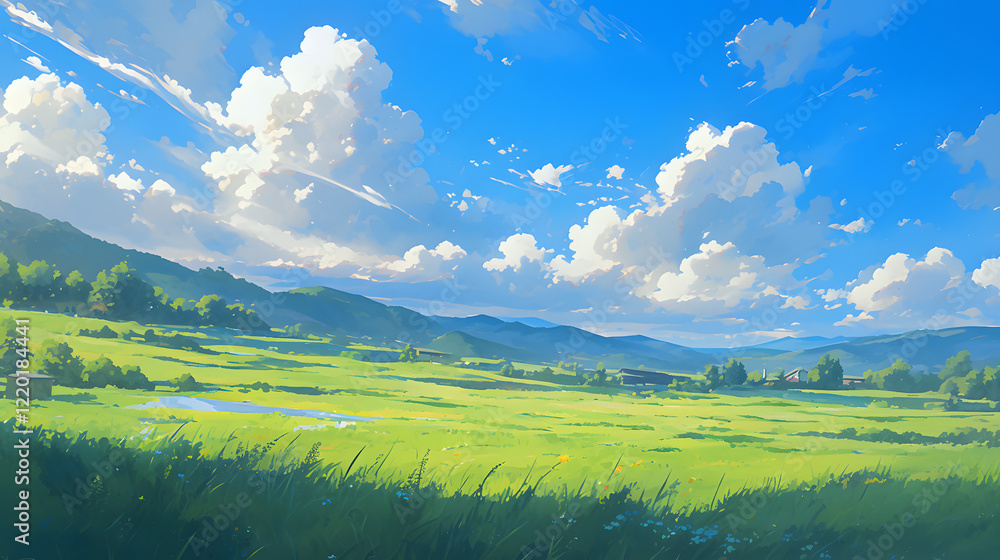 Fototapeta premium Grasslands landscape