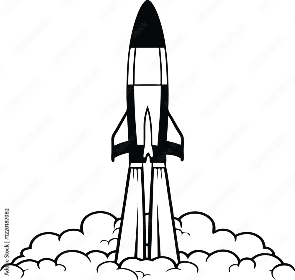 Obraz premium rocket vector