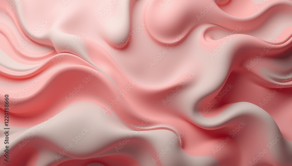 Fototapeta premium Abstract Pink and White Swirling Fluid Design