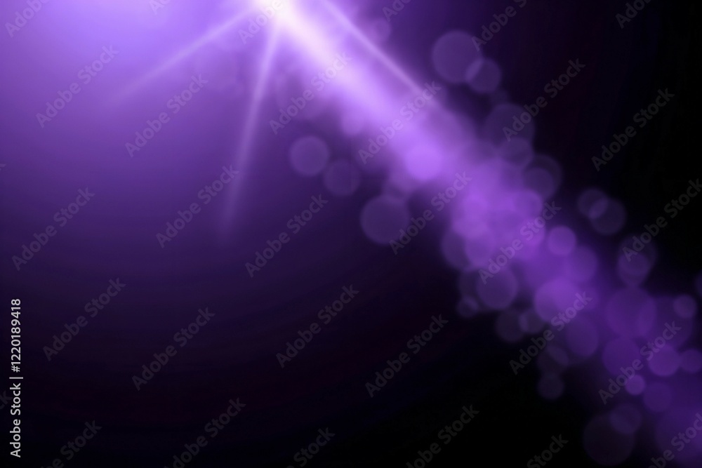 Obraz premium Intense purple beam piercing a dark abstract background.