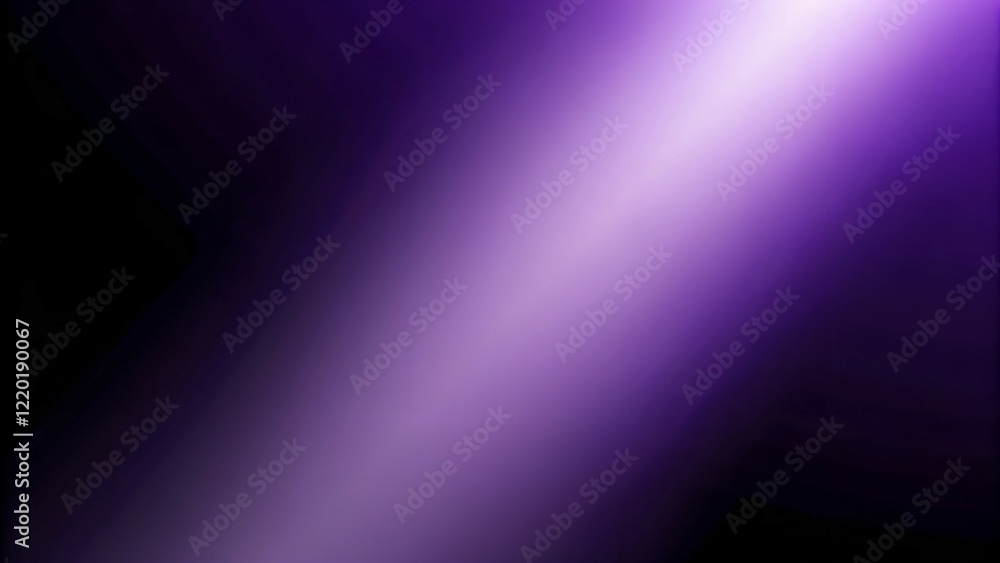 Fototapeta premium Intense purple beam piercing a dark abstract background.