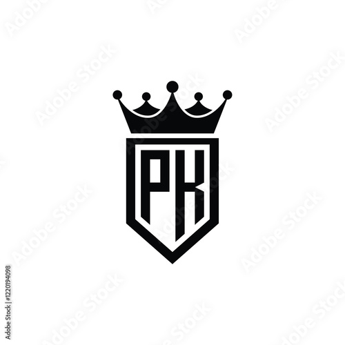 PK monogram logo design letter text name symbol monochrome logotype alphabet character simple logo