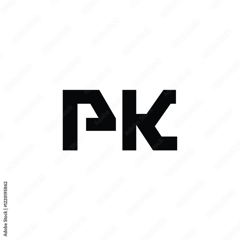 PK monogram logo design letter text name symbol monochrome logotype alphabet character simple logo PK monogram logo design letter text name symbol monochrome logotype alphabet character simple logo